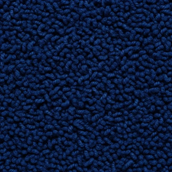 Navy blue wool carpet texture with dense soft fibers for stair carpet color options
