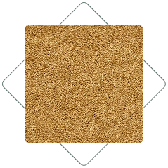 Antique Gold carpet swatch set inside a diamond outline.