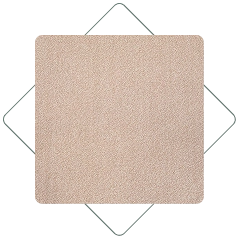 Blush pink or dusty rose carpet swatch set inside a diamond outline.