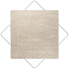 Light beige carpet swatch within a geometric