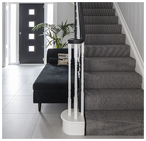 Stylish wall-to-wall stair carpet design in Dubai